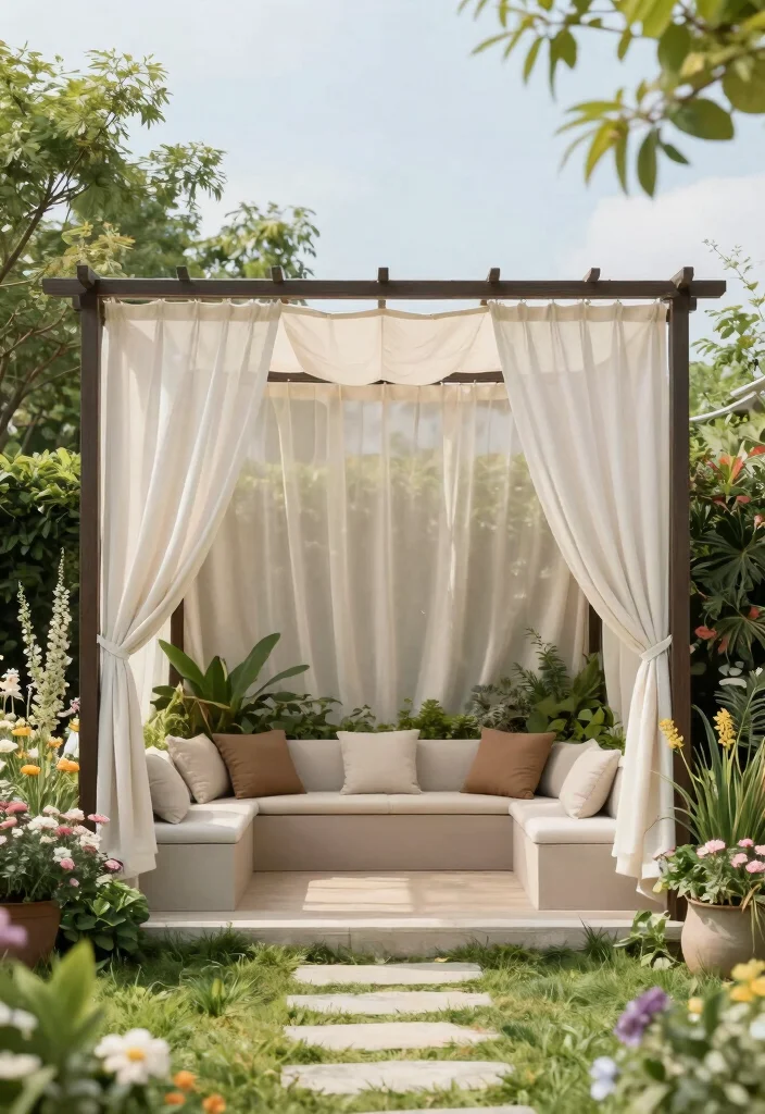 16 Corner Pergola Ideas That Maximize Small Spaces - 16. Simple Canopy Pergola 1