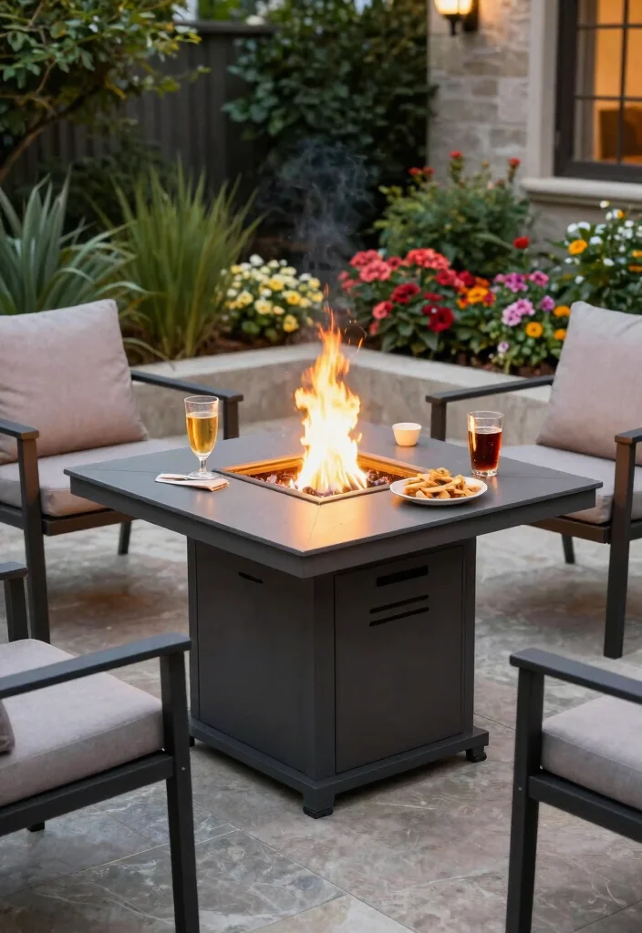 16 Cozy Backyard 2026 Trending Ideas That Feel Warm & Inviting All Year 6 16 Cozy Backyard 2026 Trending Ideas That Feel Warm & Inviting All Year - 6. Multi-functional Fire Tables 1