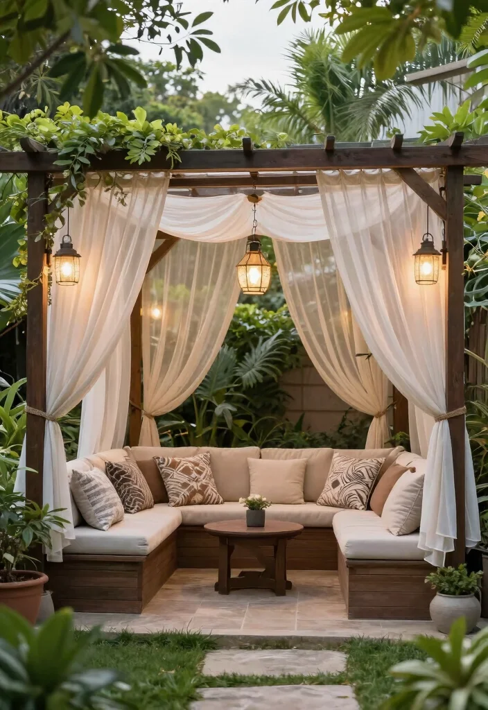 16 Cozy Backyard 2026 Trending Ideas That Feel Warm & Inviting All Year 18 16 Cozy Backyard 2026 Trending Ideas That Feel Warm & Inviting All Year - 8. Chic Canopy Areas 1
