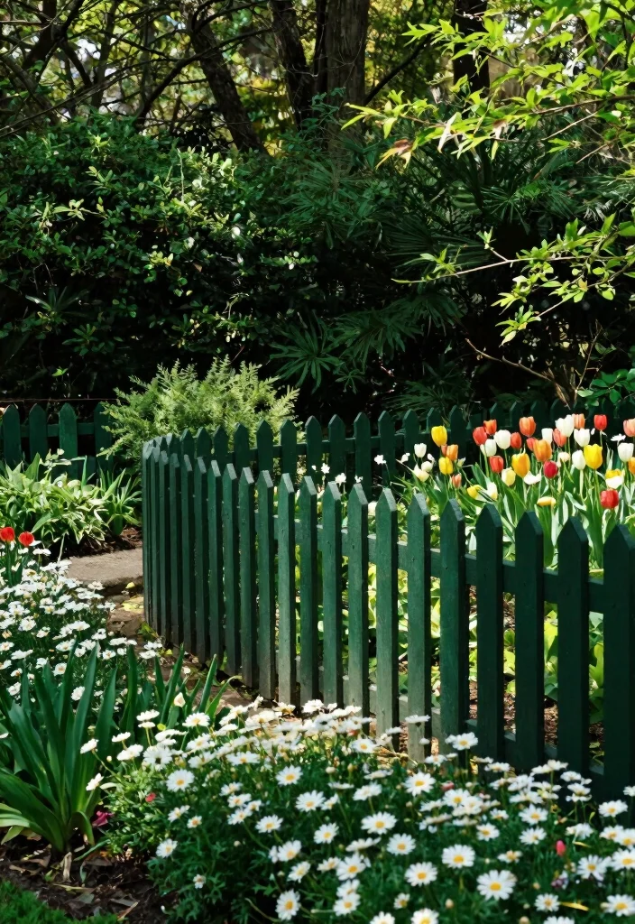 16 Fence Colour Ideas That Instantly Boost Curb Appeal 1 16 Fence Colour Ideas That Instantly Boost Curb Appeal - 1. Deep Forest Green 1
