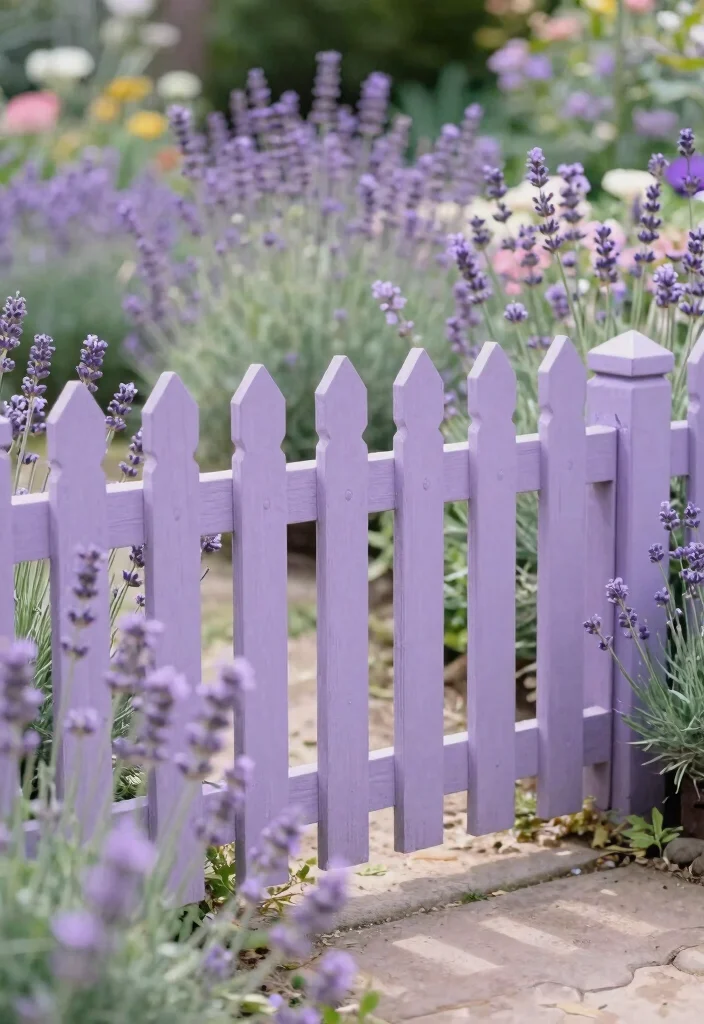 16 Fence Colour Ideas That Instantly Boost Curb Appeal 50 16 Fence Colour Ideas That Instantly Boost Curb Appeal - 10. Muted Lavender 1