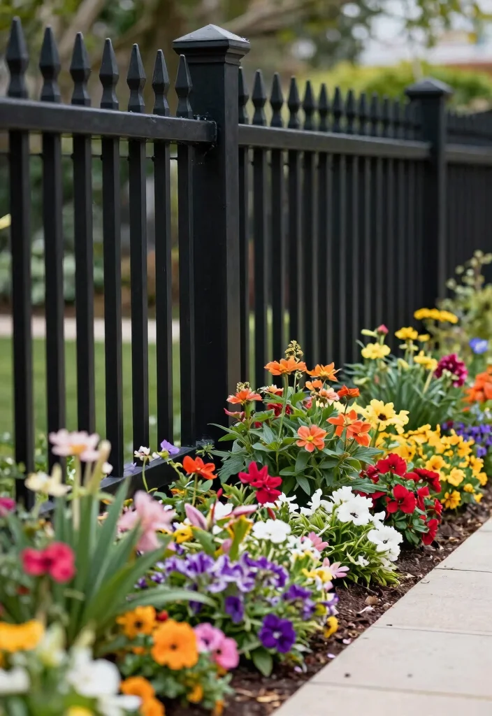 16 Fence Colour Ideas That Instantly Boost Curb Appeal 66 16 Fence Colour Ideas That Instantly Boost Curb Appeal - 16. Classic Black 1