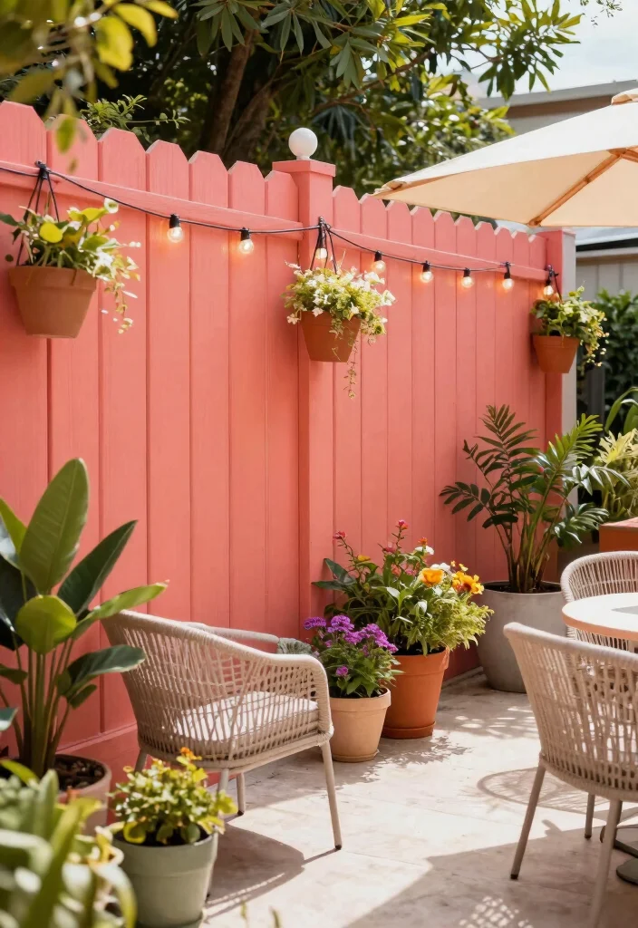 16 Fence Colour Ideas That Instantly Boost Curb Appeal 13 16 Fence Colour Ideas That Instantly Boost Curb Appeal - 3. Bright Coral 1