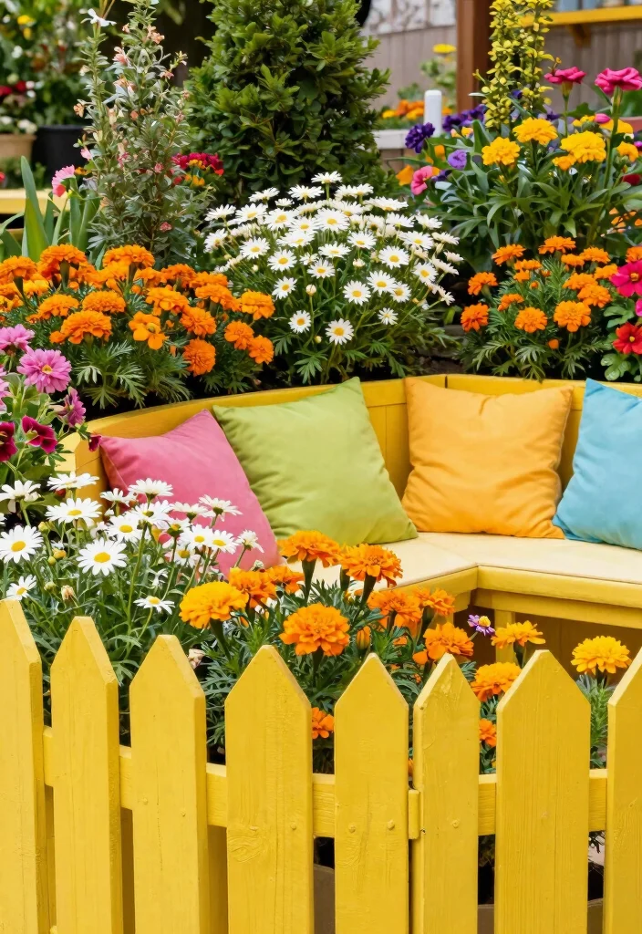 16 Fence Colour Ideas That Instantly Boost Curb Appeal 47 16 Fence Colour Ideas That Instantly Boost Curb Appeal - 7. Sunny Yellow 1