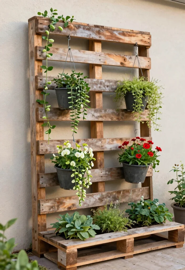 16 Flower Trellis Ideas That Create a Blooming Statement 27 16 Flower Trellis Ideas That Create a Blooming Statement - 7. DIY Recycled Pallet Trellis 1