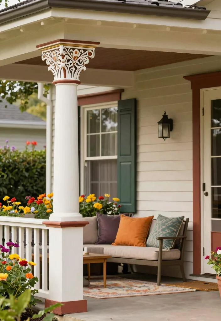 16 Front Porch Column Ideas That Add Classic Charm 15 16 Front Porch Column Ideas That Add Classic Charm - 5. Pillar Columns with Decorative Caps 1