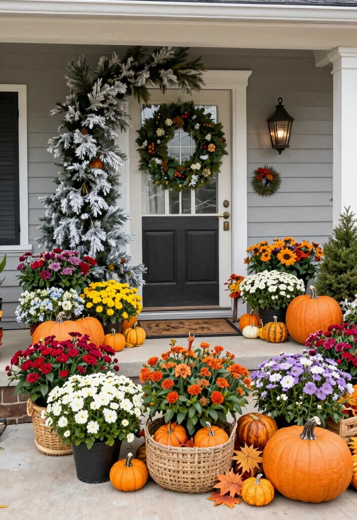 16 Front Yard Ideas on a Budget That Look Expensive 54 16 Front Yard Ideas on a Budget That Look Expensive - 15. Seasonal Decor 1