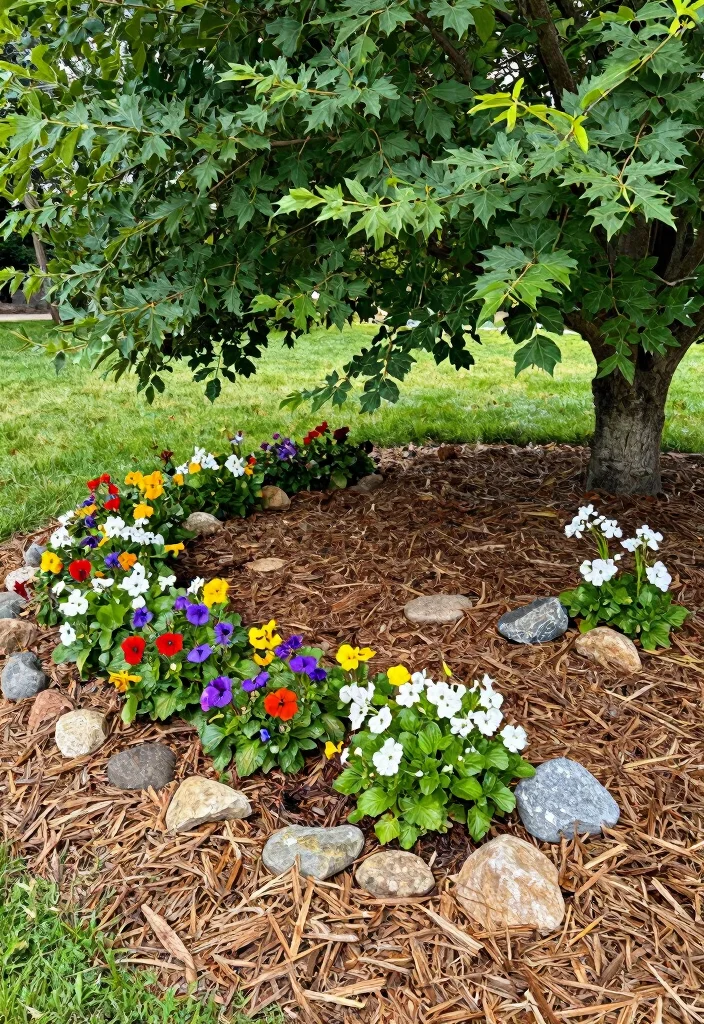 16 Front Yard Ideas on a Budget That Look Expensive 26 16 Front Yard Ideas on a Budget That Look Expensive - 6. Decorative Mulch Bed 1