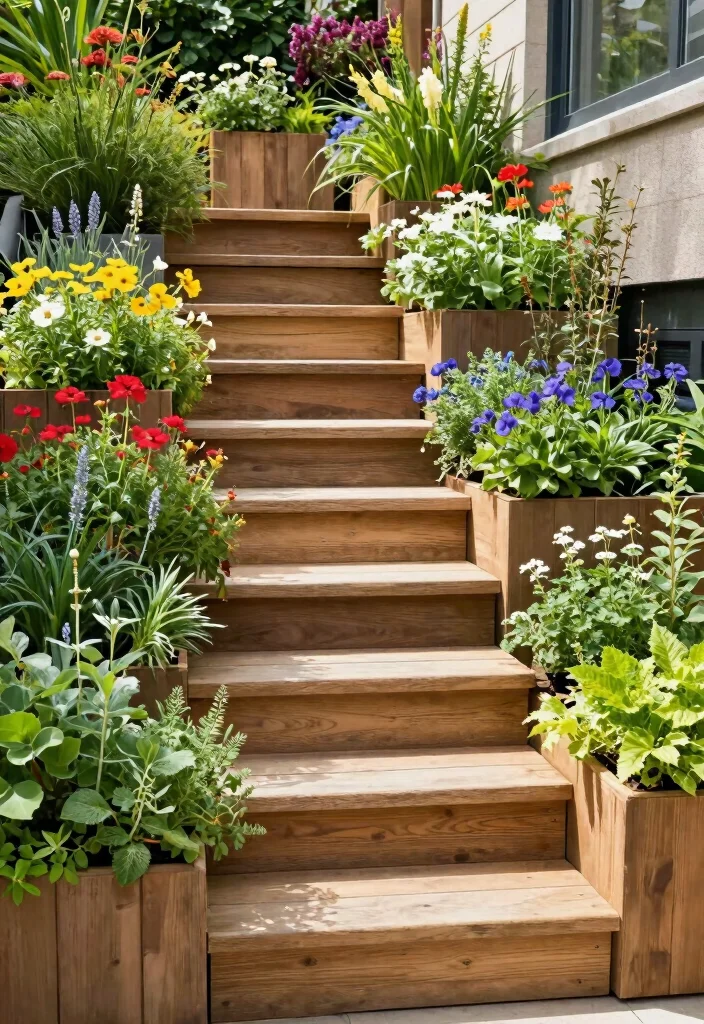 16 Outdoor Steps Ideas That Blend Beauty & Function 63 16 Outdoor Steps Ideas That Blend Beauty & Function - 13. Vertical Garden Steps 1