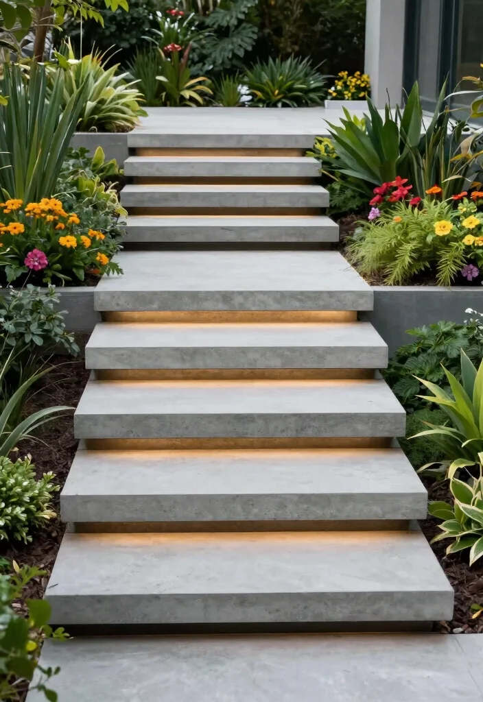 16 Outdoor Steps Ideas That Blend Beauty & Function 64 16 Outdoor Steps Ideas That Blend Beauty & Function - 14. Floating Steps 1