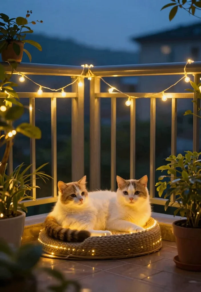 17 Cat Balcony Ideas for a Safe & Stylish Catio 43 17 Cat Balcony Ideas for a Safe & Stylish Catio - 13. Cat-safe Lighting 1