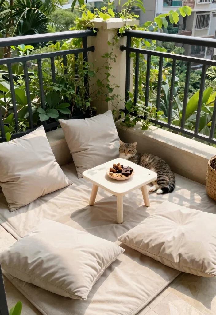 17 Cat Balcony Ideas for a Safe & Stylish Catio 54 17 Cat Balcony Ideas for a Safe & Stylish Catio - 14. Dedicated Sunbathing Areas 1