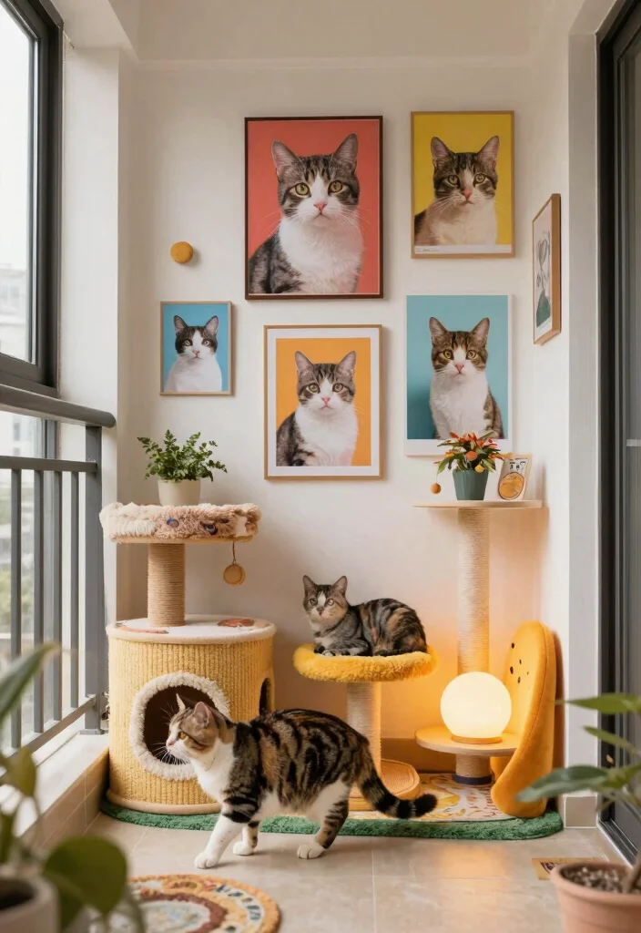 17 Cat Balcony Ideas for a Safe & Stylish Catio 67 17 Cat Balcony Ideas for a Safe & Stylish Catio - 17. Personal Touches 1