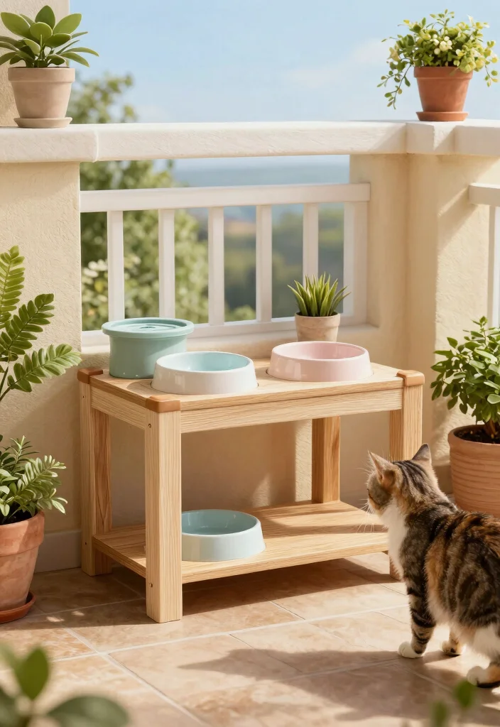 17 Cat Balcony Ideas for a Safe & Stylish Catio 28 17 Cat Balcony Ideas for a Safe & Stylish Catio - 8. Outdoor Cat Feeder Station 1