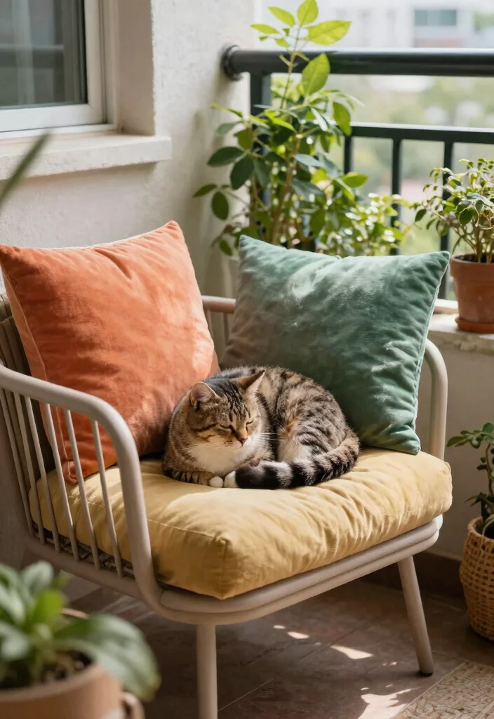 17 Cat Balcony Ideas for a Safe & Stylish Catio 29 17 Cat Balcony Ideas for a Safe & Stylish Catio - 9. Cat-friendly Fabrics 1
