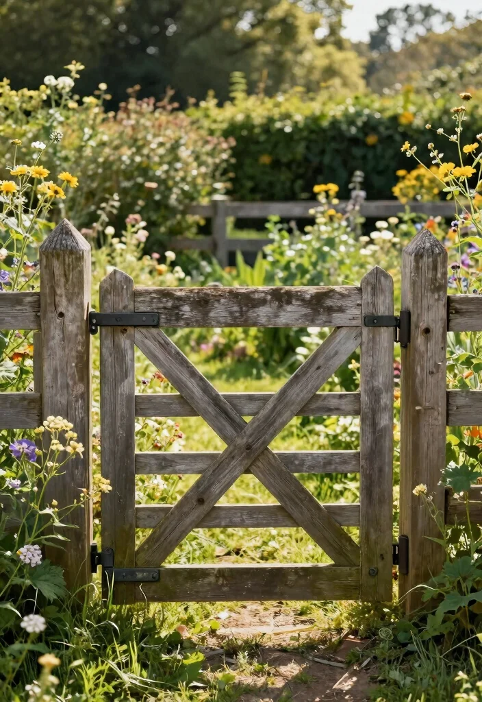 17 Gate Fence Ideas That Make a Grand Entrance - 1. Classic Barn Door Gate 1