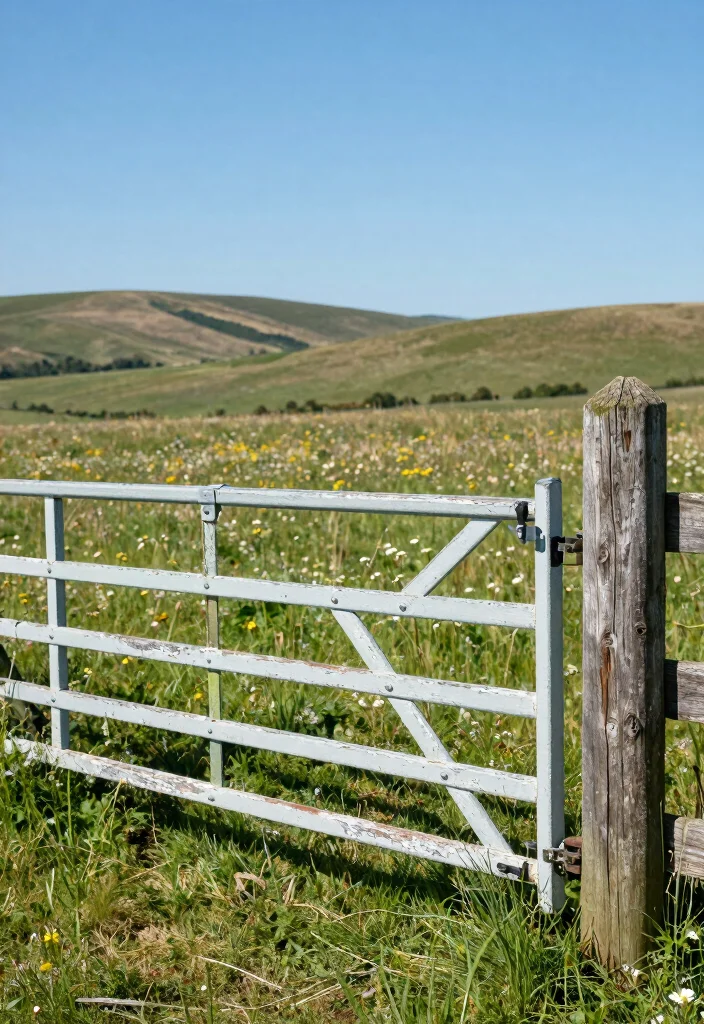 17 Gate Fence Ideas That Make a Grand Entrance - 7. Vintage Farm Gate 1