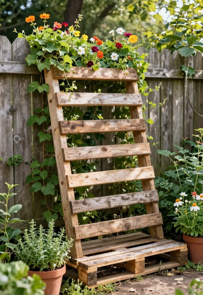 17 Homemade Trellis Ideas That Are Easy & Budget Friendly - 1. Rustic Pallet Trellis 1