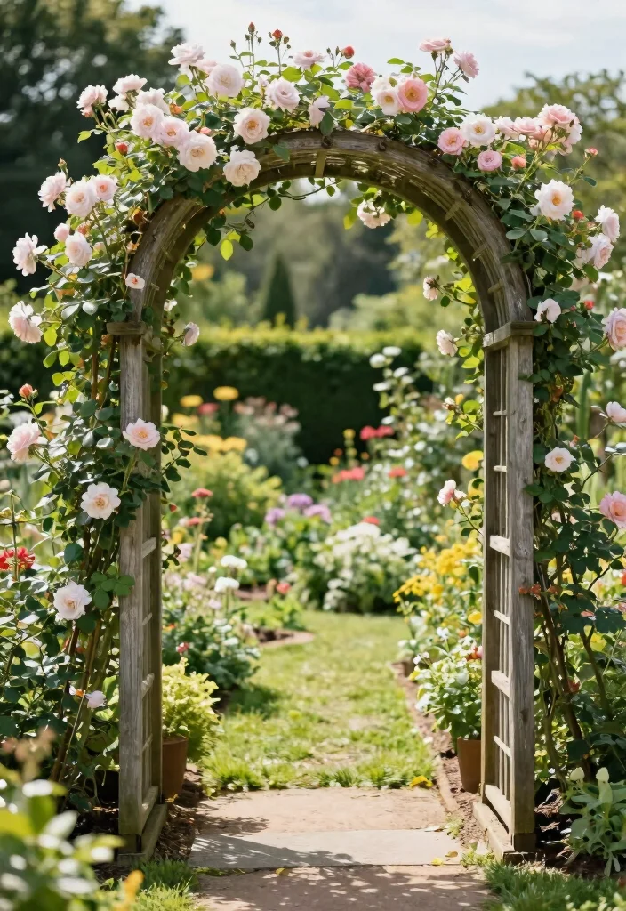 17 Homemade Trellis Ideas That Are Easy & Budget Friendly - 6. Garden Arch Trellis 1