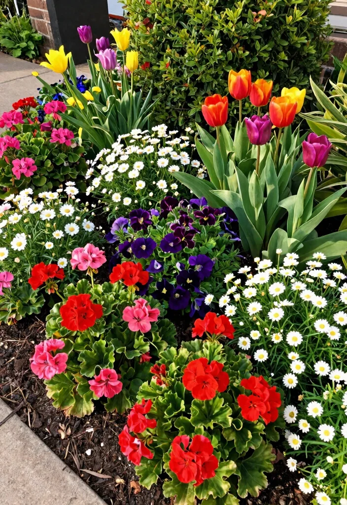 17 Large Front Yard Ideas That Make a Statement 7 17 Large Front Yard Ideas That Make a Statement - 7. Colorful Flower Beds 1