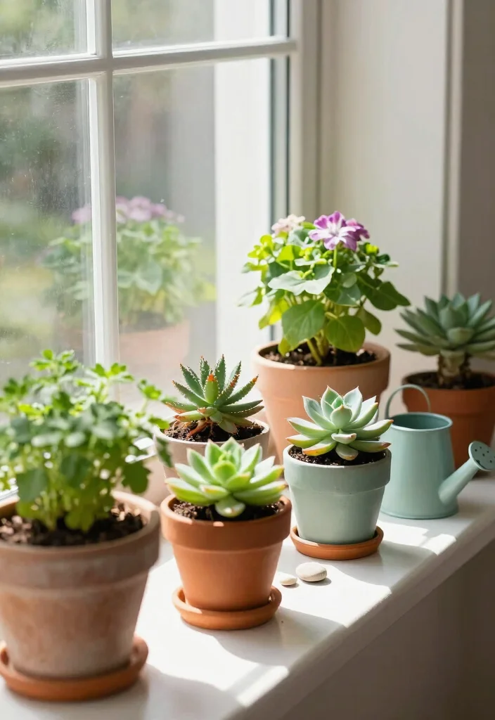 17 Planter Garden Ideas That Add Instant Color - 3. Window Sill Gardens 1