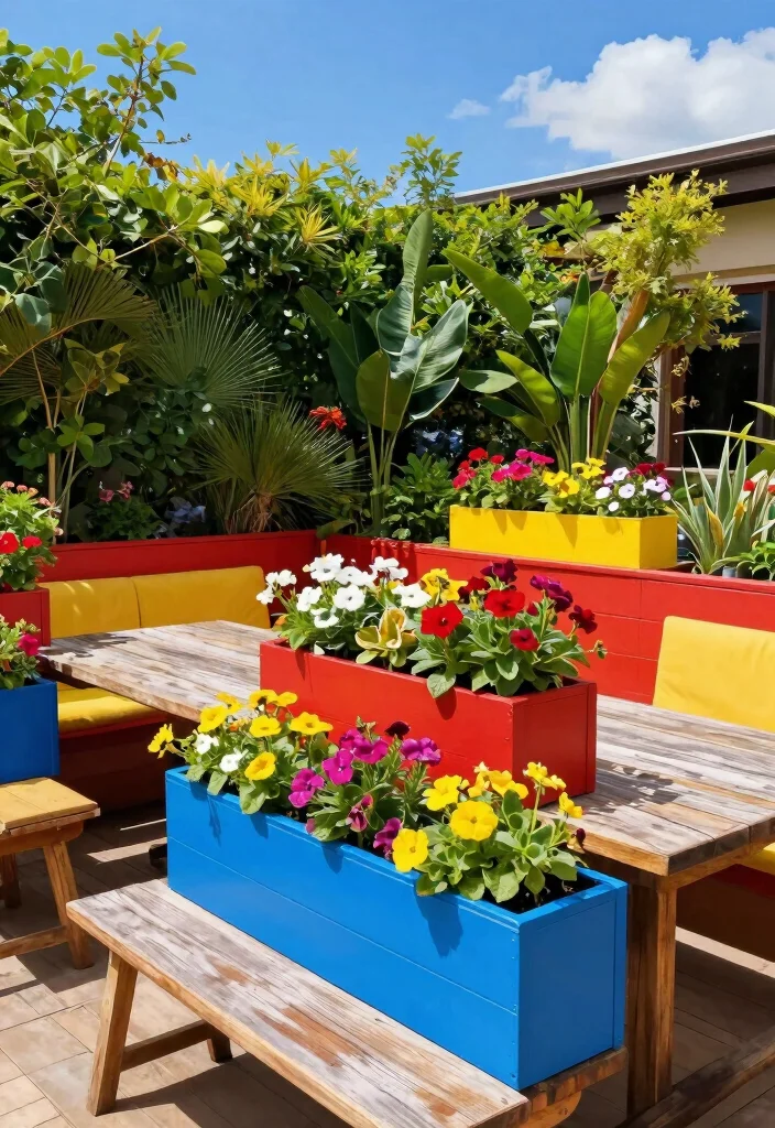 17 Planter Garden Ideas That Add Instant Color - 8. Colorful Outdoor Planters 1