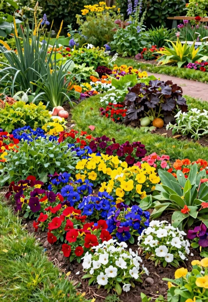 17 Square Foot Gardening Layout Raised Beds for Maximum Yield 64 17 Square Foot Gardening Layout Raised Beds for Maximum Yield - 14. Mixed Vegetable and Flower Bed 1