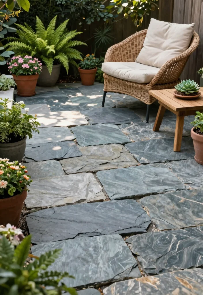 17 Uncovered Patio Ideas That Feel Open & Airy 1 17 Uncovered Patio Ideas That Feel Open & Airy - 1. Natural Stone Flooring 1