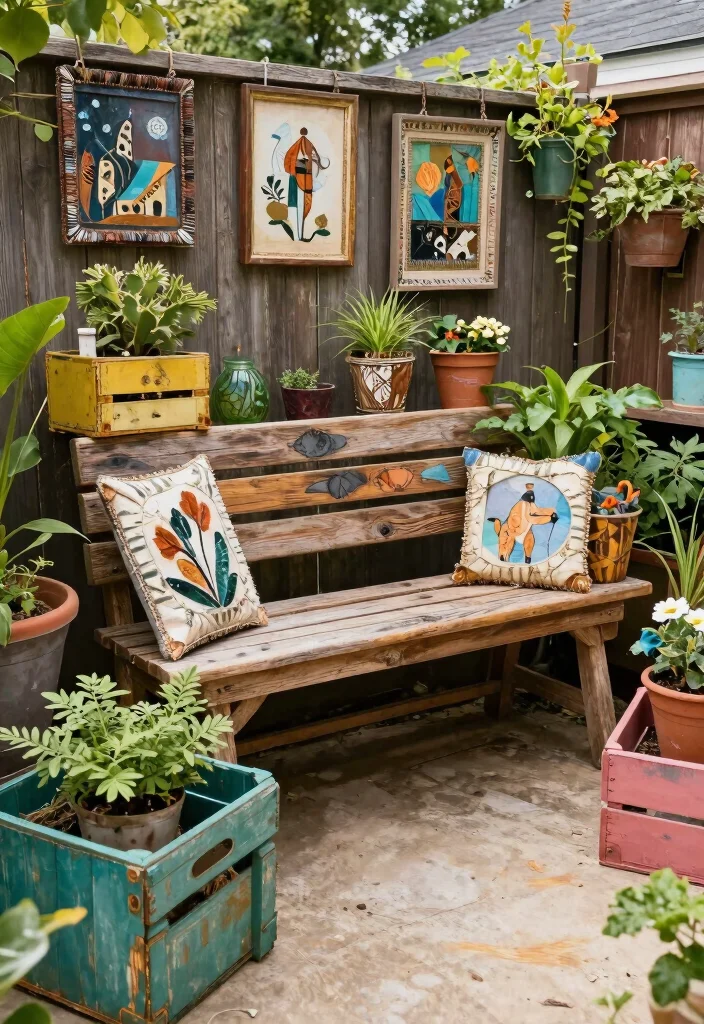 17 Uncovered Patio Ideas That Feel Open & Airy 54 17 Uncovered Patio Ideas That Feel Open & Airy - 14. Upcycled Materials 1