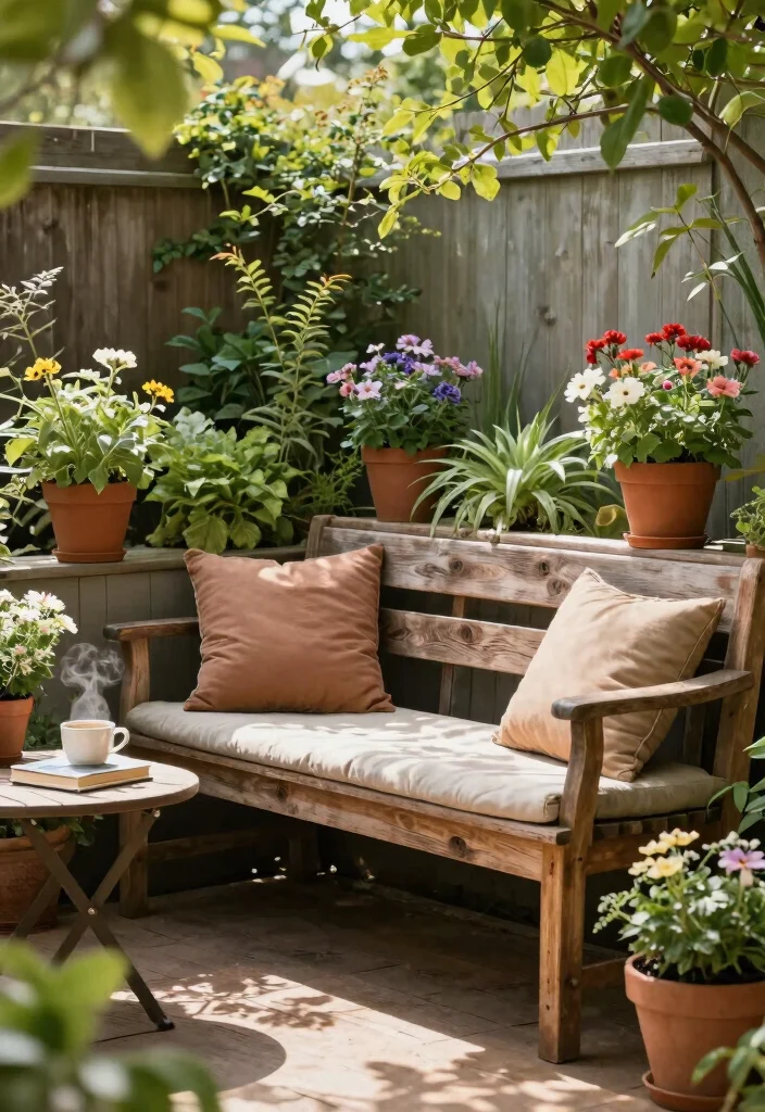 17 Uncovered Patio Ideas That Feel Open & Airy 56 17 Uncovered Patio Ideas That Feel Open & Airy - 16. Garden Bench Nook 1
