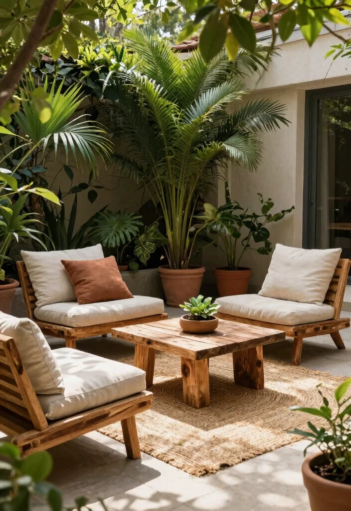 17 Uncovered Patio Ideas That Feel Open & Airy 14 17 Uncovered Patio Ideas That Feel Open & Airy - 4. Eco-Friendly Furniture 1