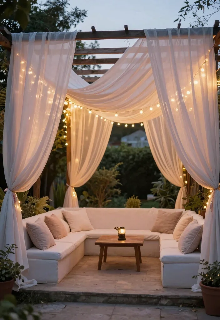 18 Covered Outdoor Patio Ideas for Stylish Shade 32 18 Covered Outdoor Patio Ideas for Stylish Shade - 12. Fabric Drapes 1
