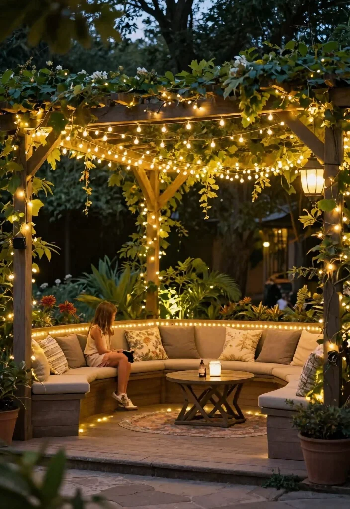 18 Covered Outdoor Patio Ideas for Stylish Shade 44 18 Covered Outdoor Patio Ideas for Stylish Shade - 14. Overhead String Lights 1