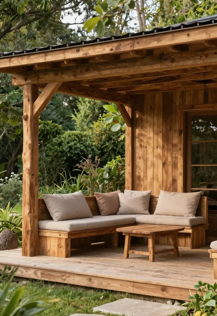 18 Covered Outdoor Patio Ideas for Stylish Shade 56 18 Covered Outdoor Patio Ideas for Stylish Shade - 16. Natural Wood Structures 1