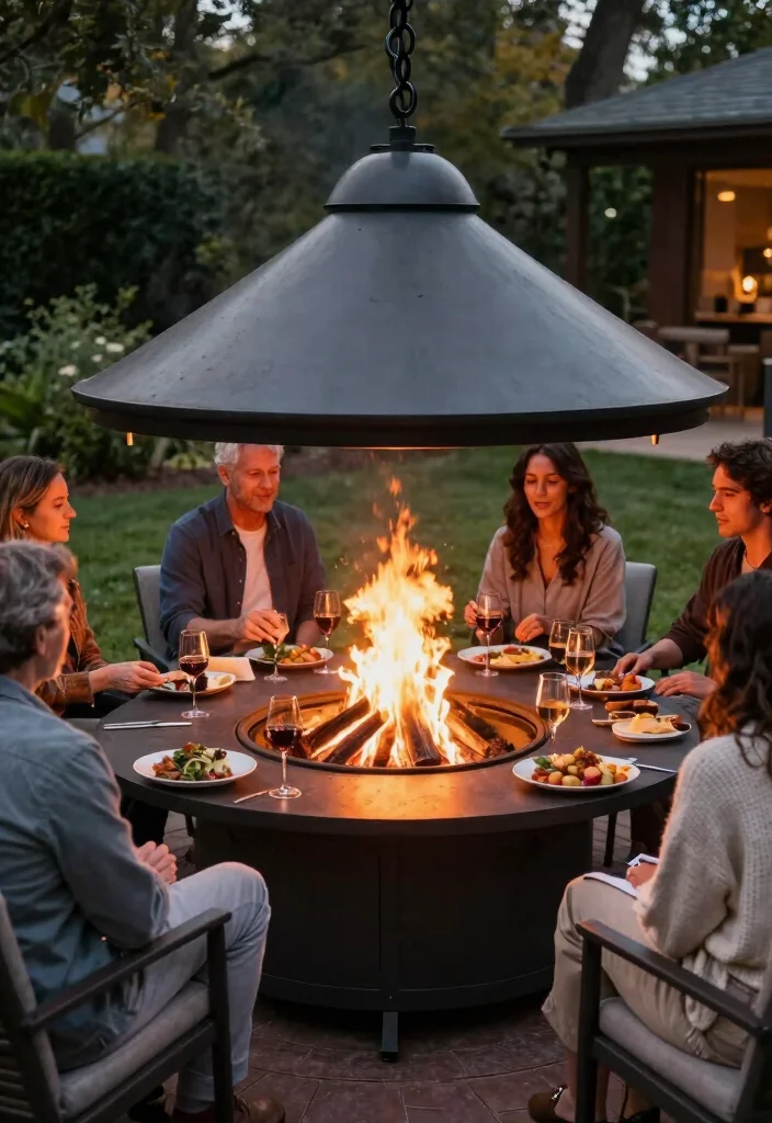 18 Outdoor Fire Pit 2026 Trending Ideas for Cozy Backyard Nights - 15. Fire Pit with a Table Top Extension 1