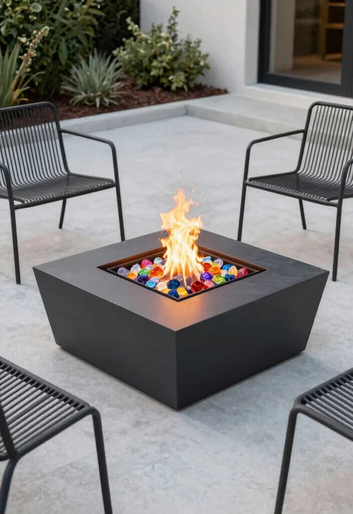 18 Outdoor Fire Pit 2026 Trending Ideas for Cozy Backyard Nights - 16. Geometric Fire Pit for Modern Aesthetics 1