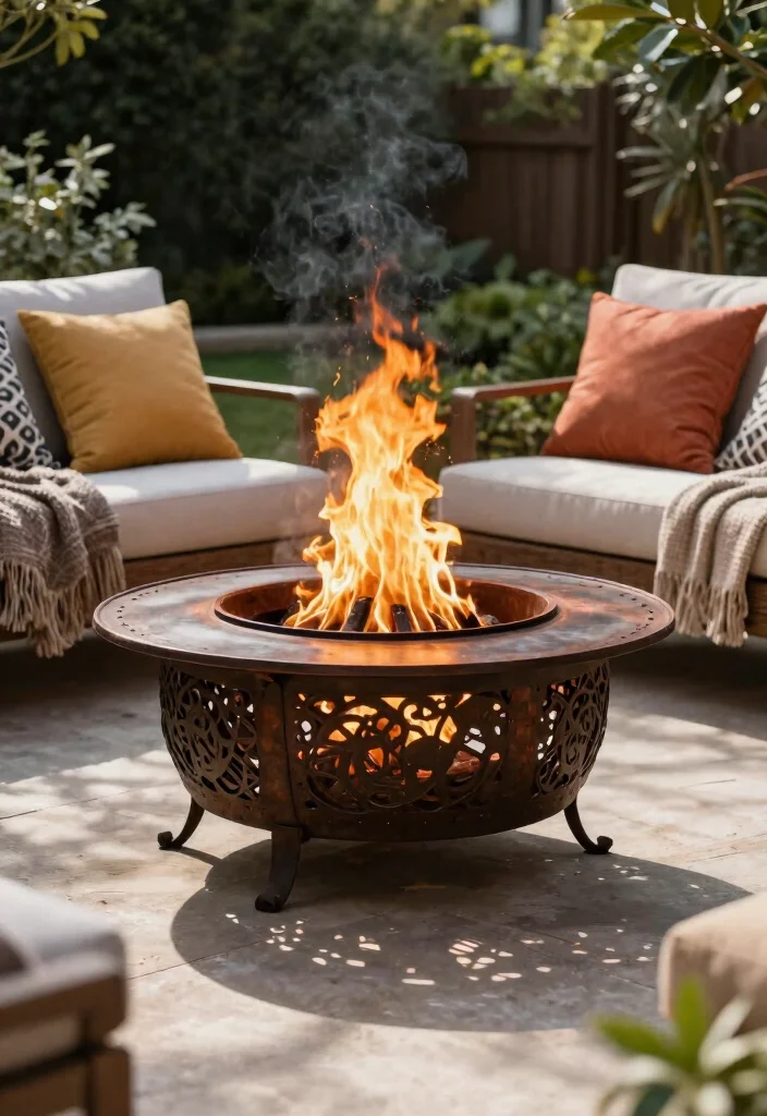 18 Outdoor Fire Pit 2026 Trending Ideas for Cozy Backyard Nights - 17. Recycled Metal Fire Pit Art 1
