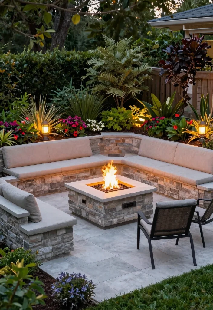 18 Outdoor Fire Pit 2026 Trending Ideas for Cozy Backyard Nights - 5. Multi-Level Fire Pit Deck 1