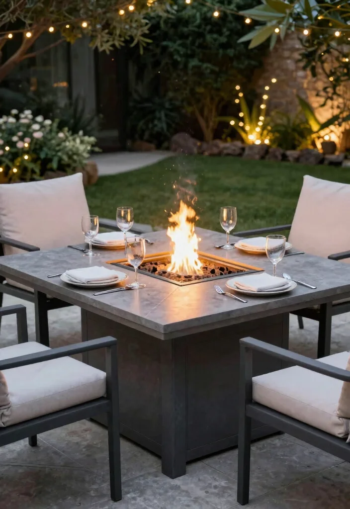 18 Outdoor Fire Pit 2026 Trending Ideas for Cozy Backyard Nights - 6. Fire Pit Table for Stylish Gatherings 1