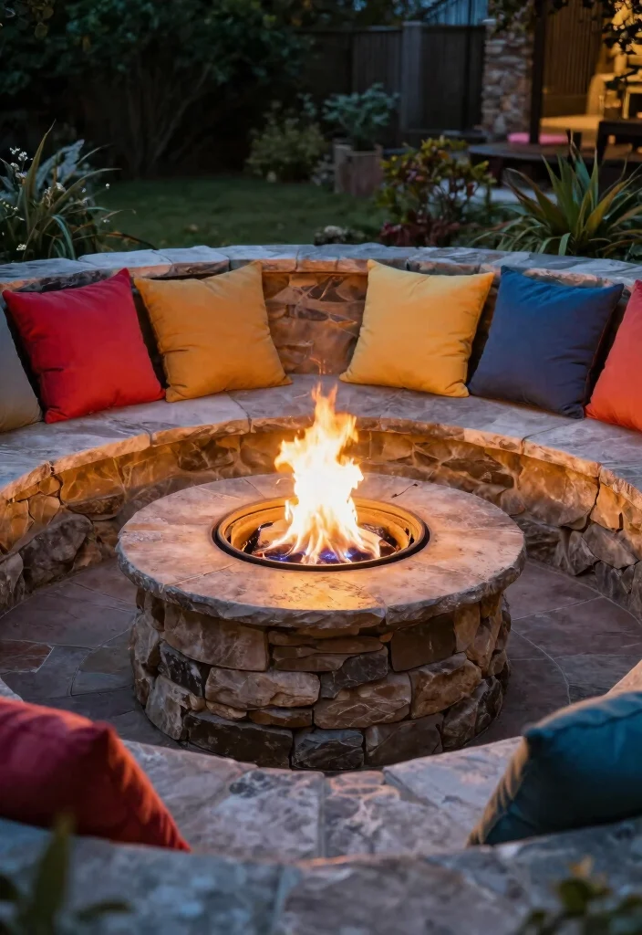 18 Outdoor Fire Pit 2026 Trending Ideas for Cozy Backyard Nights - 8. Fire Pit with Built-In Seating 1