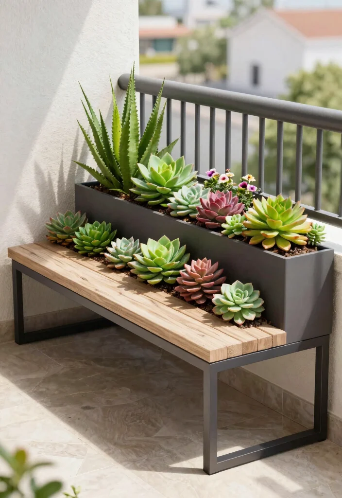 18 Small Balcony Garden Ideas Indian Homes Will Adore 21 18 Small Balcony Garden Ideas Indian Homes Will Adore - 11. Furniture with Built-in Planters 1