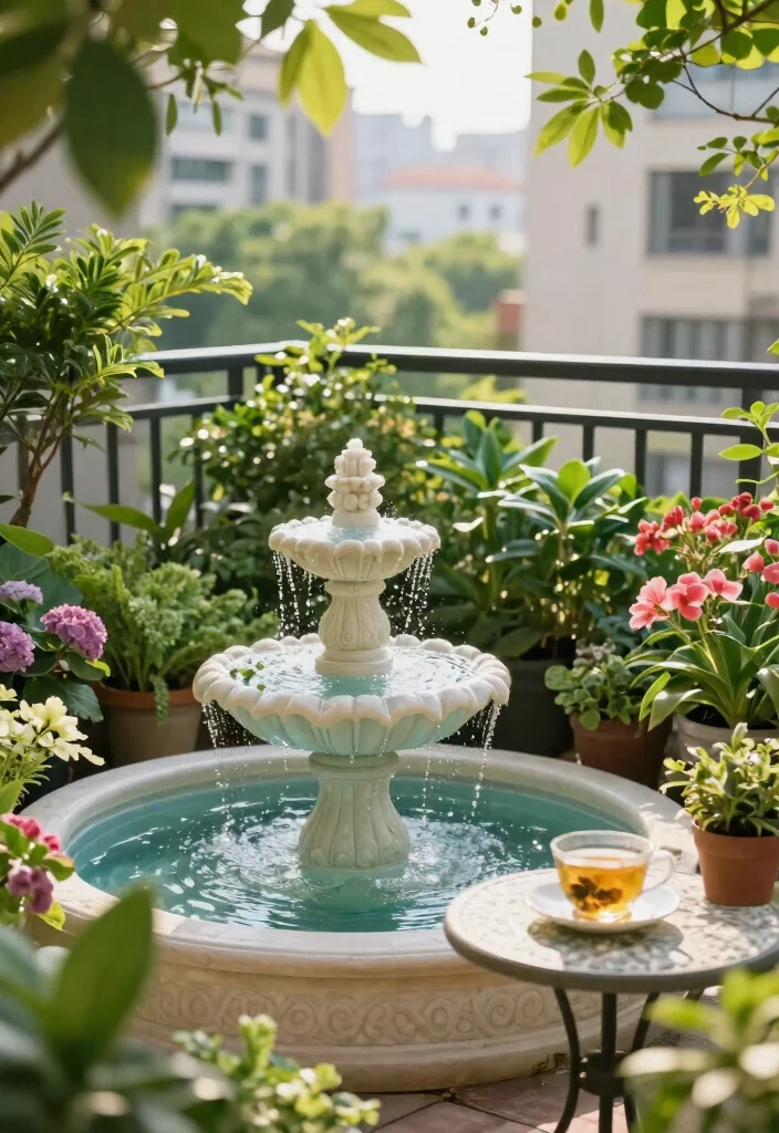 18 Small Balcony Garden Ideas Indian Homes Will Adore 34 18 Small Balcony Garden Ideas Indian Homes Will Adore - 14. Water Elements for Serenity 1