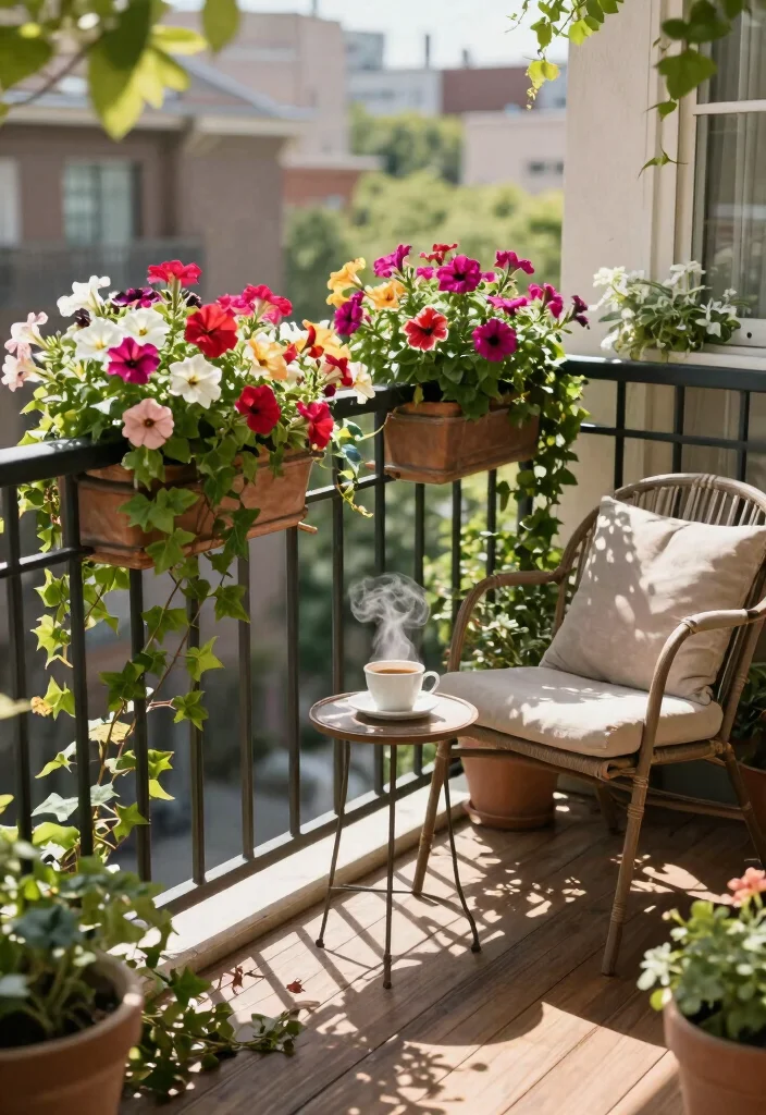 18 Small Balcony Garden Ideas Indian Homes Will Adore 3 18 Small Balcony Garden Ideas Indian Homes Will Adore - 3. Indoor-Outdoor Flow with Railing Planters 1