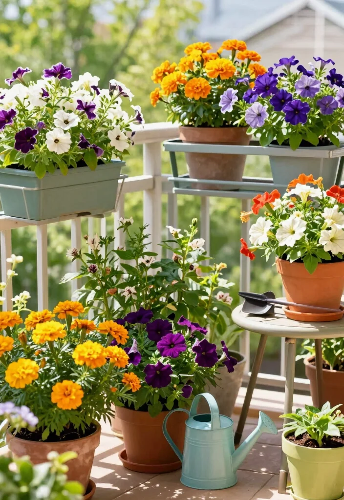 18 Small Balcony Garden Ideas Indian Homes Will Adore 19 18 Small Balcony Garden Ideas Indian Homes Will Adore - 9. Seasonal Blooms for Year-Round Beauty 1