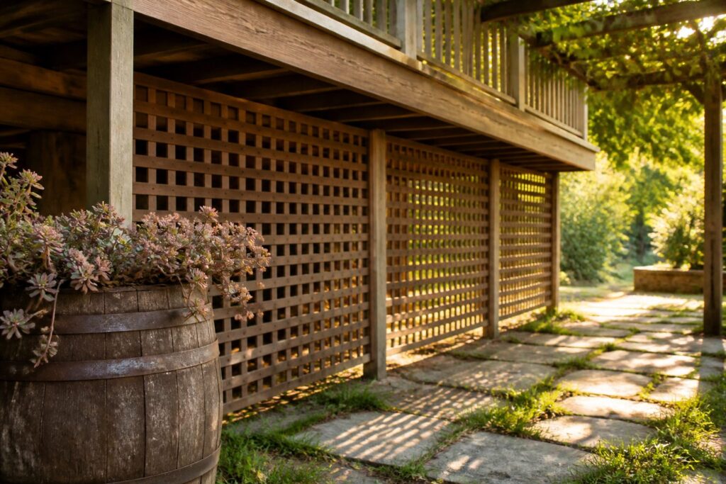 A variety of lattice designs for decks and outdoor spaces.